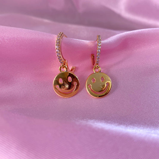 Opulence Urban Jewellery - Gold Huggies: Smiley earrings