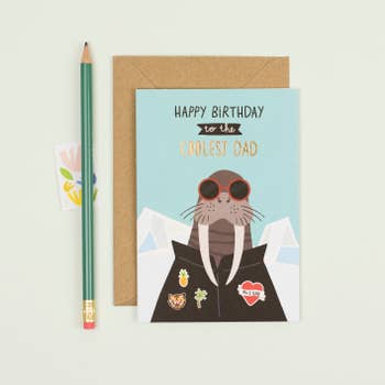 Mifkins - Coolest Dad birthday card | Male Birthday Card | Dad Card