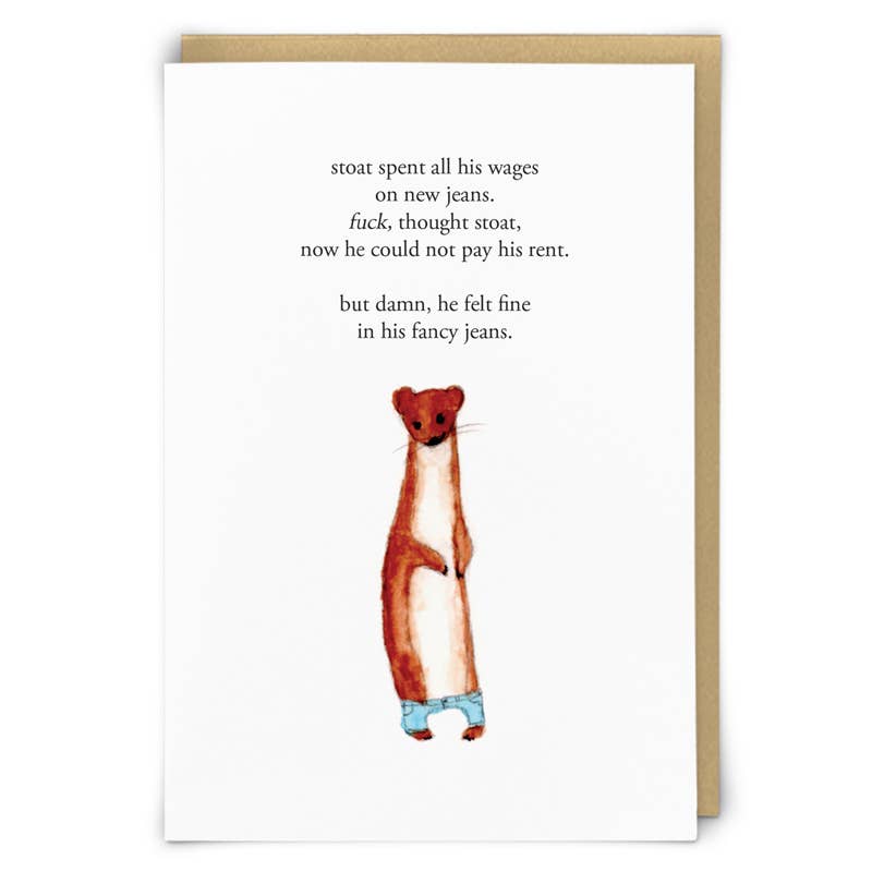 Redback Cards - Stoat Greetings Card