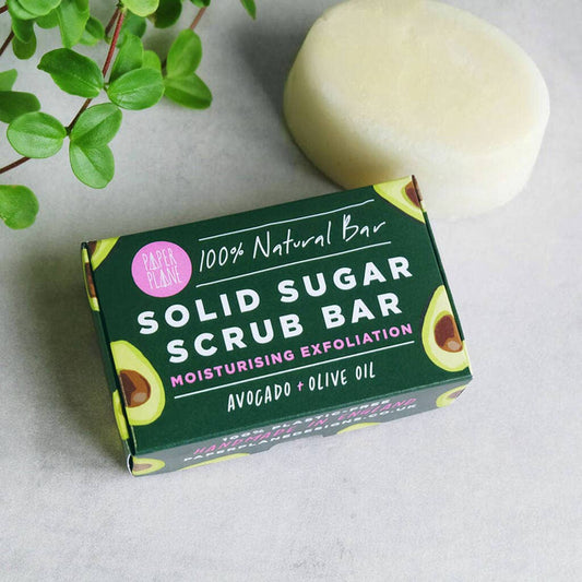 Paper Plane - Avocado Sugar Scrub Bar 100% Natural & Vegan