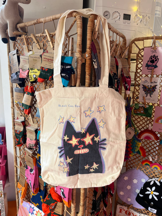 Star eyed cat bag - Black Cat Box