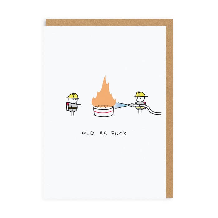 Ohh Deer UK + EU - Old As Fuck Greeting Card