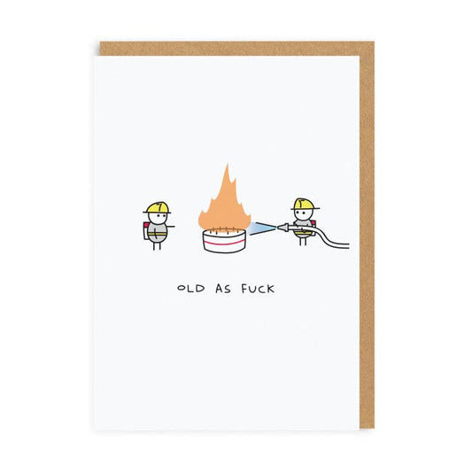 Ohh Deer UK + EU - Old As Fuck Greeting Card