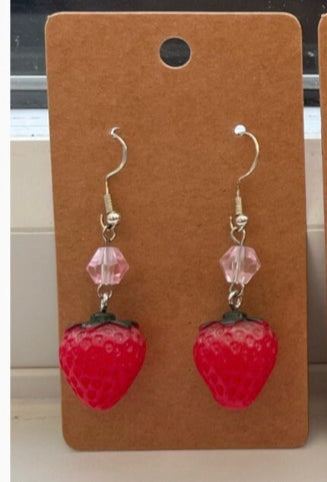 Strawberry earrings - Clear Fearr