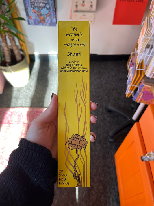 Shanti incense - The mothers India fragrances