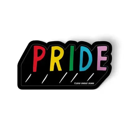 Incognito - Pride Word Rainbow 3" Sticker badgebomb