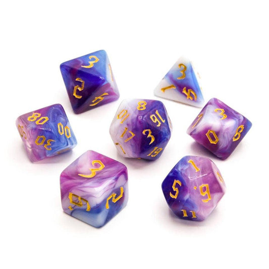 Tabletop Dominion Limited - Ethereal Wave | Acrylic Dice | 7-Polyhedral Set