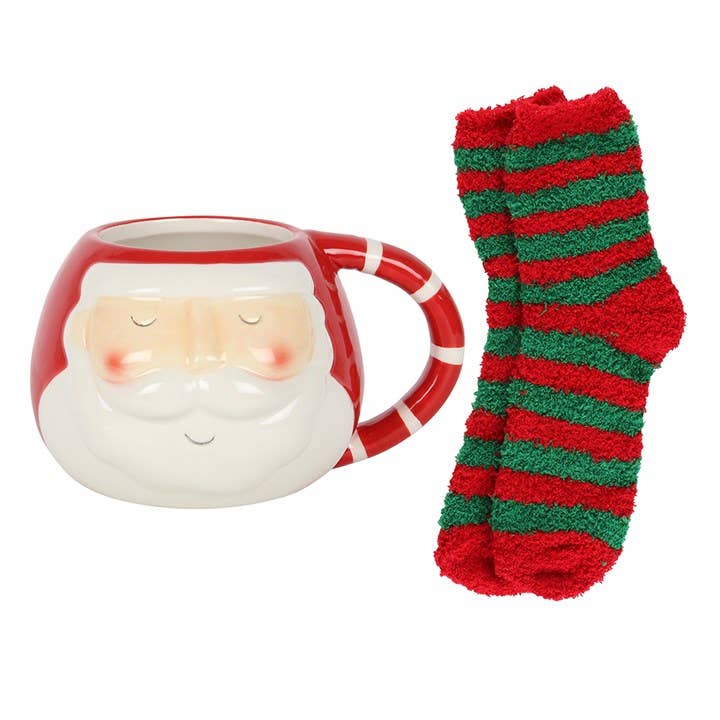 Something Different Wholesale - Christmas Santa Mug and Socks Set