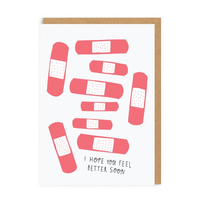 Ohh Deer UK + EU - Feel Better Soon Bandages Greeting Card