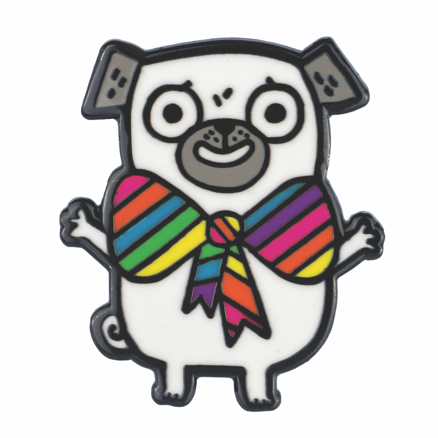 Incognito - Pride Pug Enamel Pin