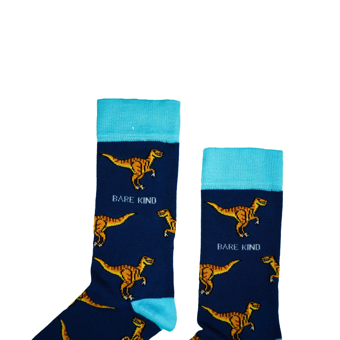 Bare Kind Socks - Velociraptor Socks | Bamboo Socks | Blue Socks | Dino Socks: UK Adult 4-7