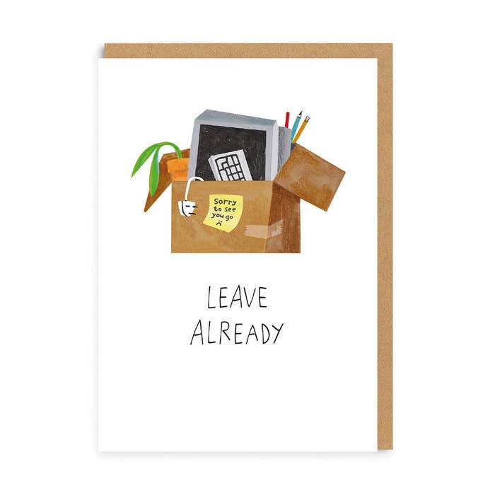 Ohh Deer UK + EU - Leave Already Cardboard Box Greeting Card