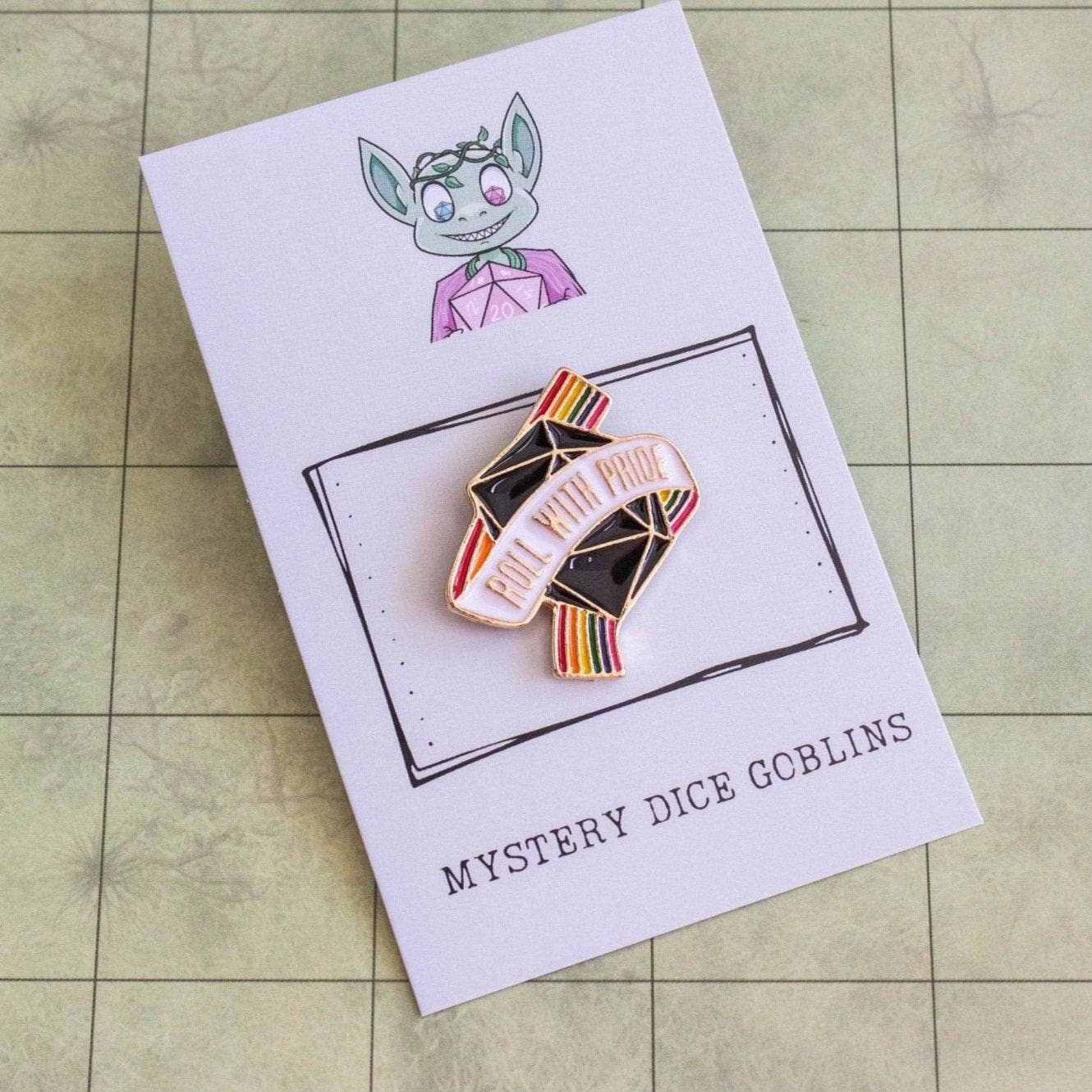 Mystery Dice Goblin - Roll With Pride Pin