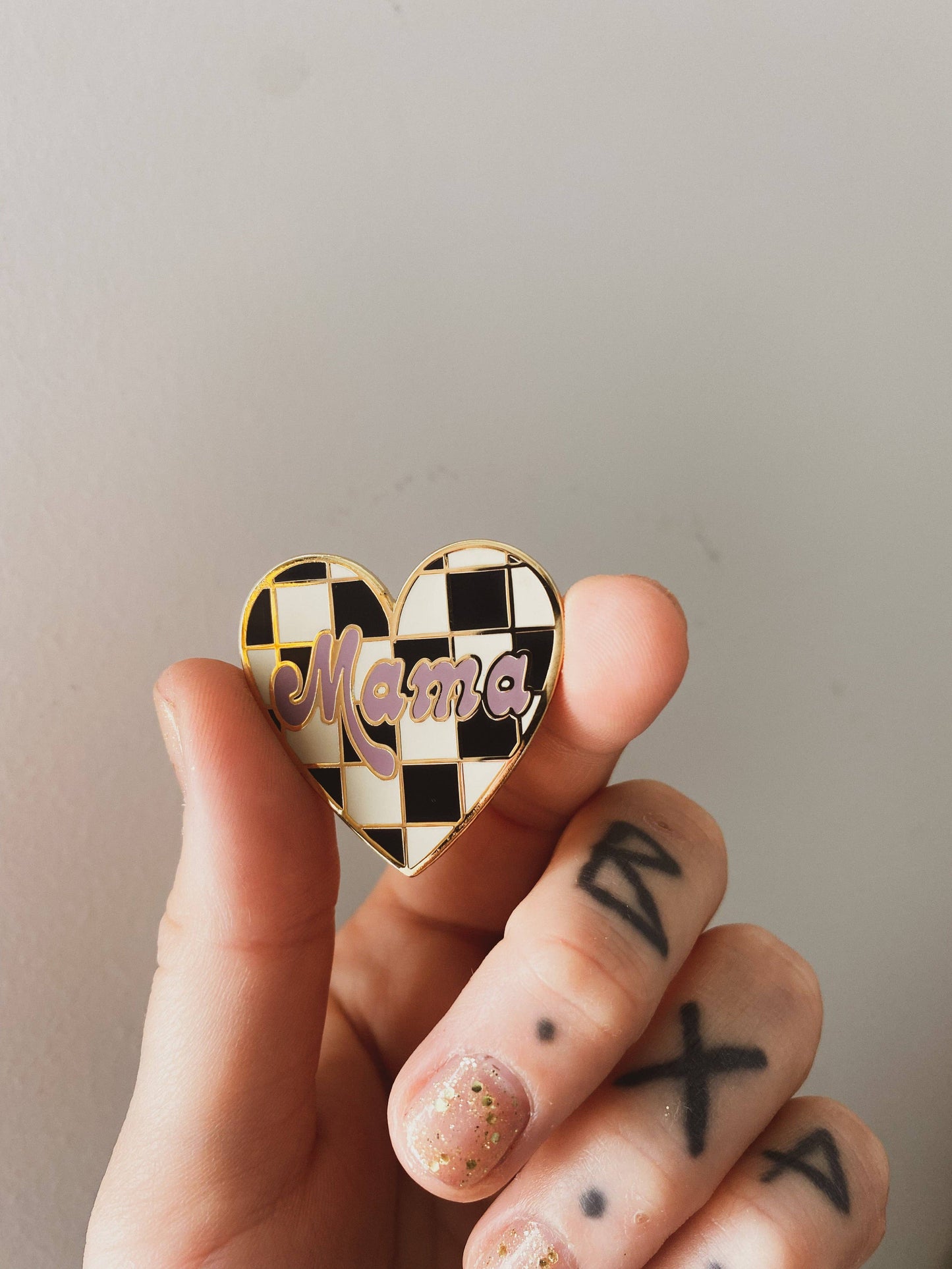 Betty Ratbag - Mama Checkerboard Pin