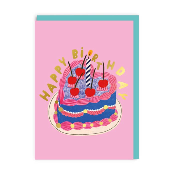 Ohh Deer UK + EU - Heart Cake Greeting Card