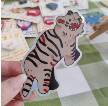 Holo Tiger sticker - illuroses