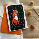 Fernandes Makes - Cute Creeping Jungle Tiger A6 greetings card