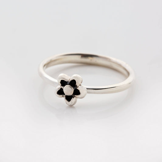 Koko - Flower Ring, Stacking Ring, Sterling Silver - Ari: 52