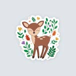 Inky in the Wild - Cute Deer Vinyl Sticker | Woodland | Autumn Fall Stationery