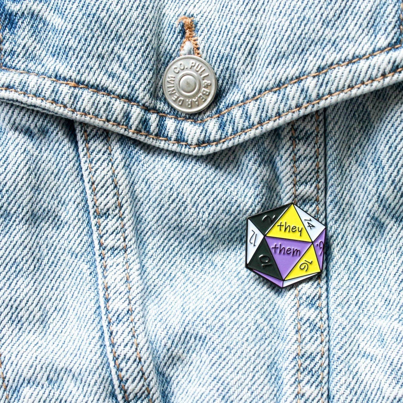 Mystery Dice Goblin - DnD They/Them Pin