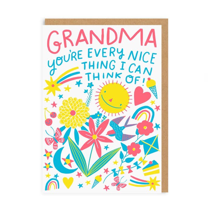 Ohh Deer UK + EU - Grandma Nice Thing Hello!Lucky Greeting Card