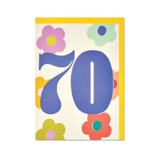 Raspberry Blossom - Age 70 card