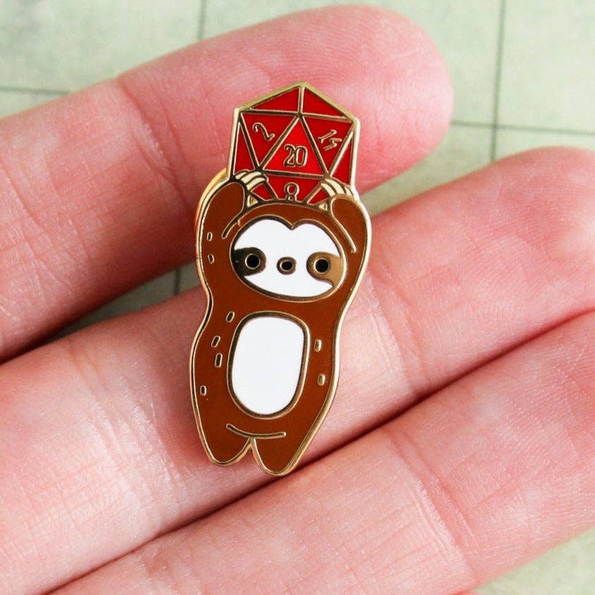 Mystery Dice Goblin - DnD Sloth Pin