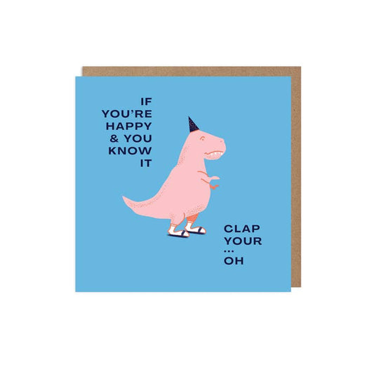 Betiobca - Clap Your Oh Funny Dinosaur Birthday Card