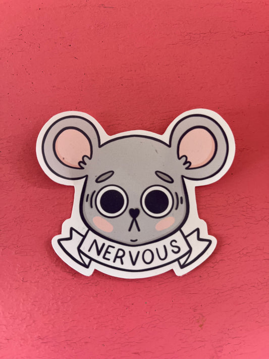 Nervous mouse sticker - Kelly Lou