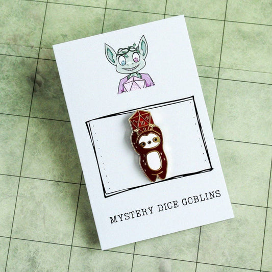 Mystery Dice Goblin - DnD Sloth Pin