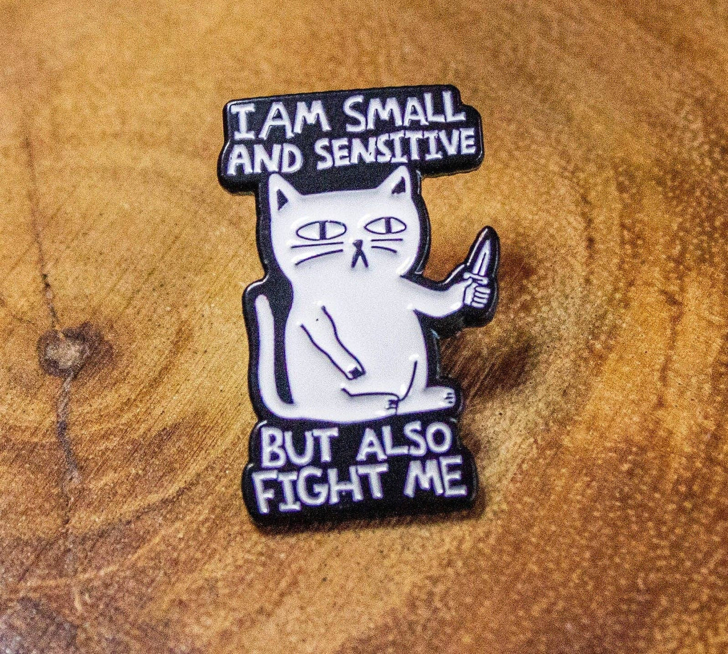 Mystery Dice Goblin - DnD Gift I Am Small And Sensitive But Also Fight Me Cat Pin