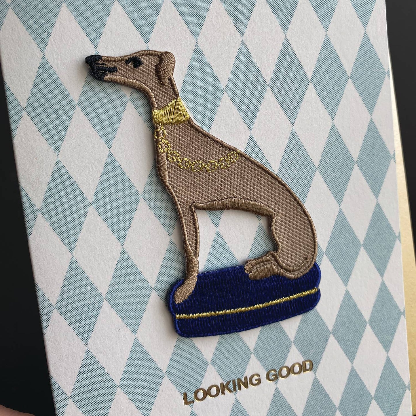 Petra Boase Ltd - Patch Cards Whippet