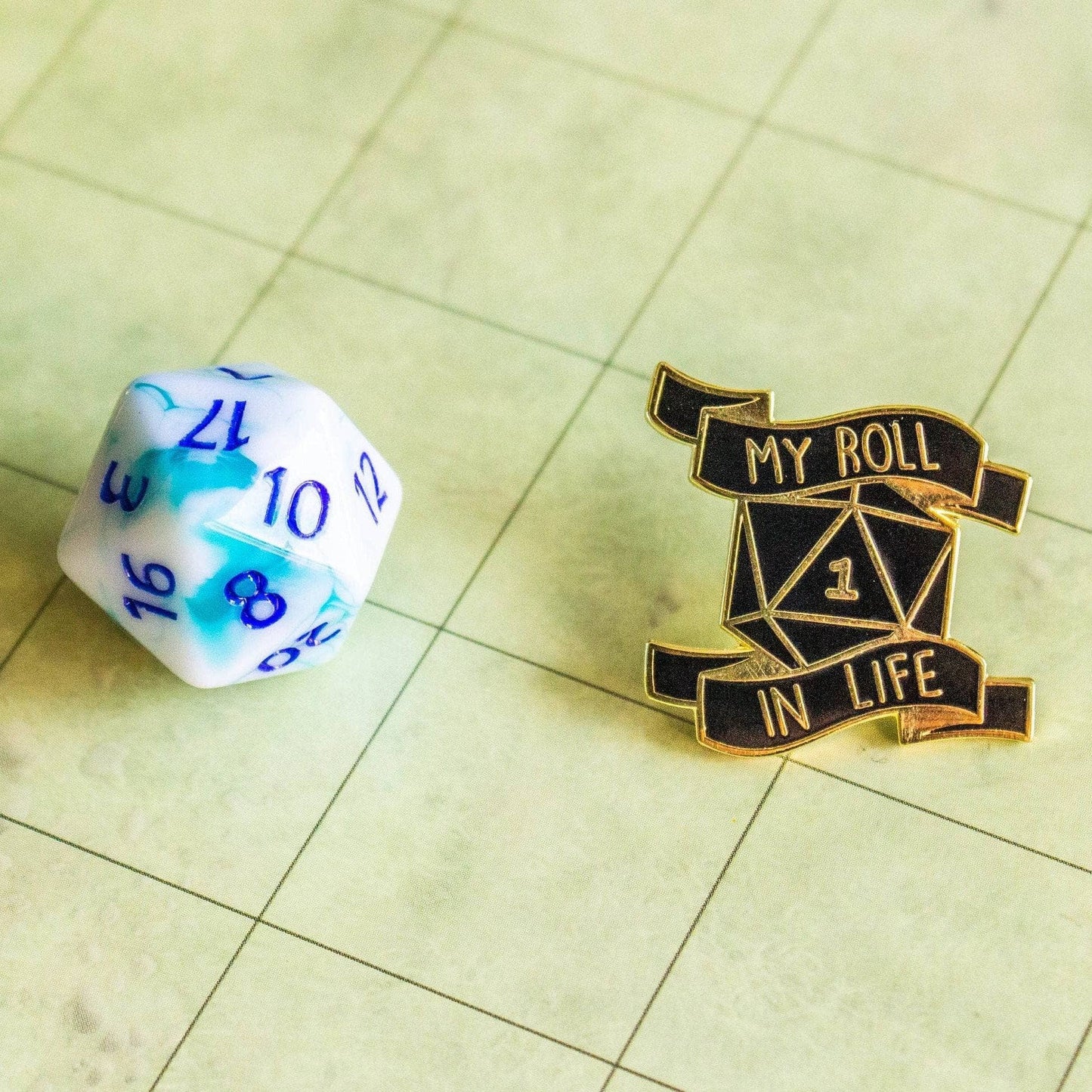 Mystery Dice Goblin - My Roll In Life Pin