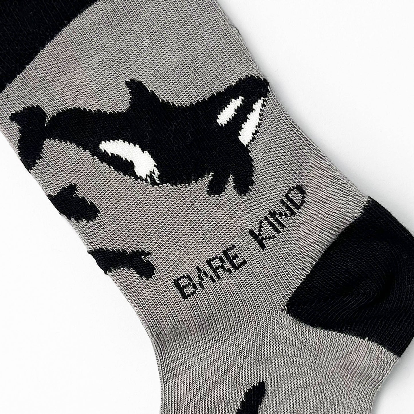 Bare Kind Socks - Orca Socks | Kids Bamboo Socks | Grey Socks | Ocean Socks: Age 3-5yrs | UK Size Kids 6-9