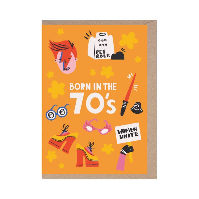 Rumble Cards - Born in the 70s - Birthday Card - 1970 - Nostalgic