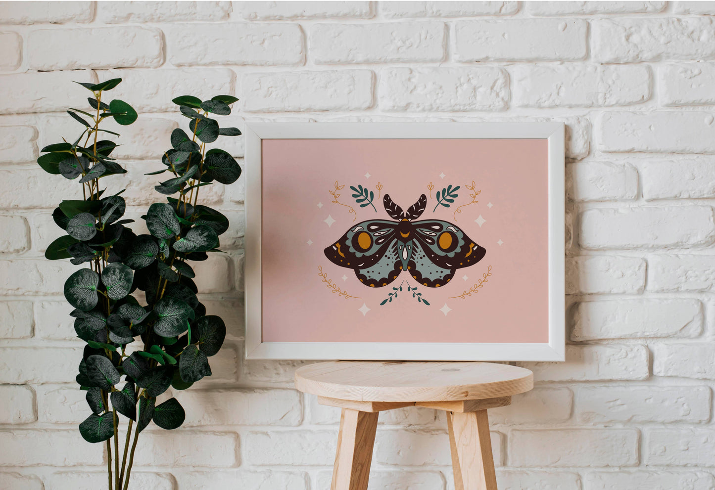 Moth Print - Insect Wall Art - Illustration - Nature: A3 (11.7x16.5”)