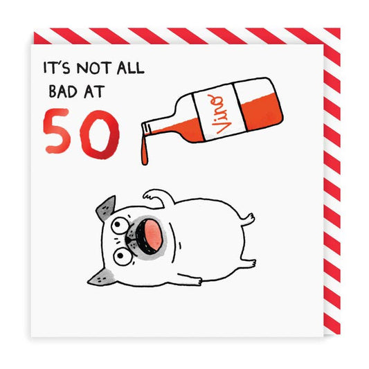 Ohh Deer UK + EU - Not Bad At 50 Gemma Correll Greeting Card