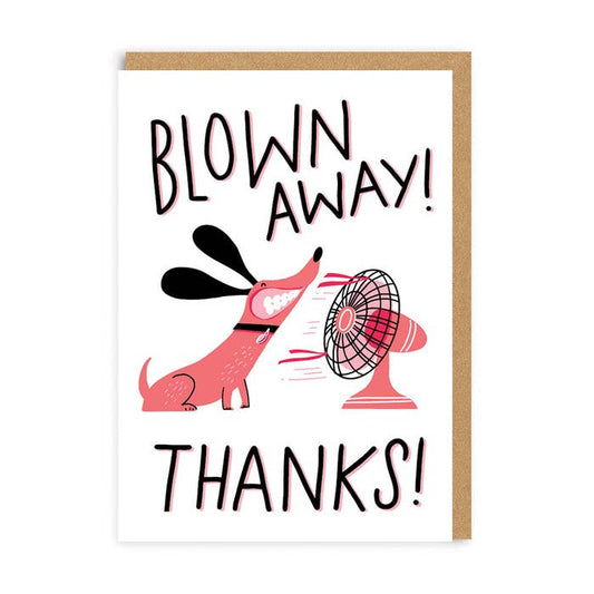 Ohh Deer UK + EU - Blown Away Thanks! Hello!Lucky Greeting Card