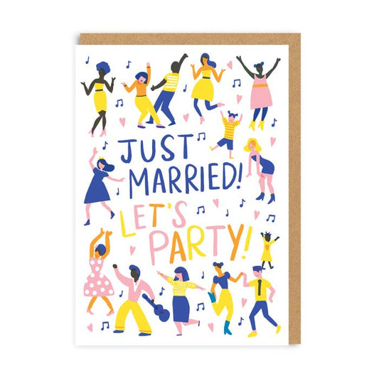 Ohh Deer UK + EU - Just Married Let's Party Greeting Card