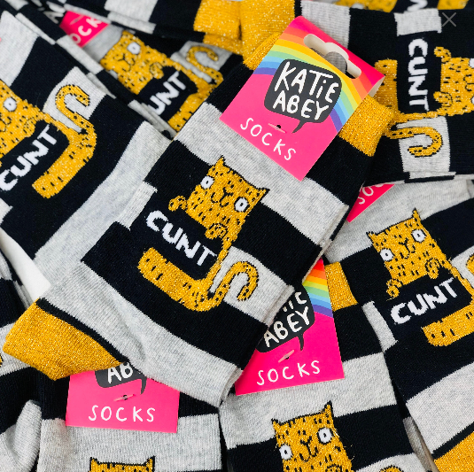 Katie Abey - Very Naughty Sweary Cat Socks