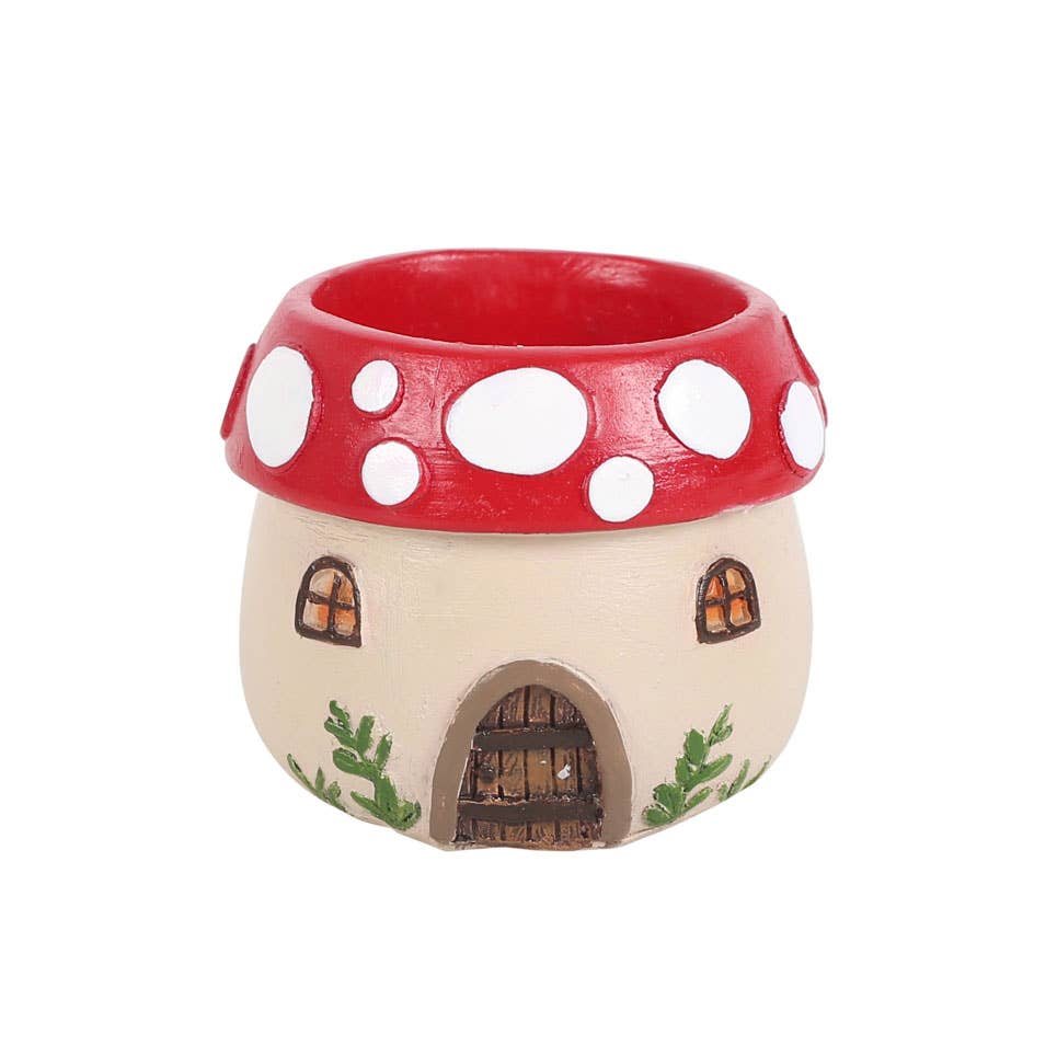 Something Different Wholesale - Mushroom House Resin Tealight Holder