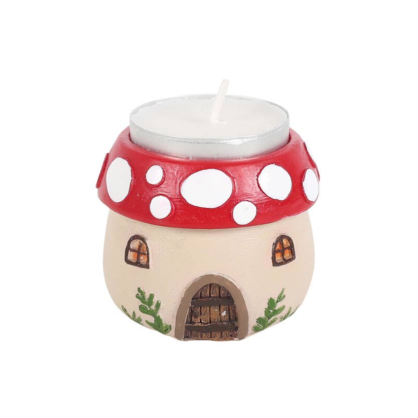 Something Different Wholesale - Mushroom House Resin Tealight Holder