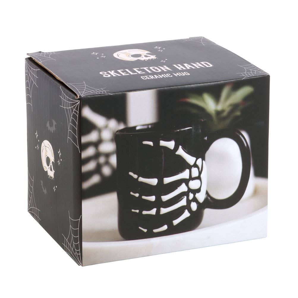 Something Different Wholesale - Gothic Halloween Skeleton Hand Mug