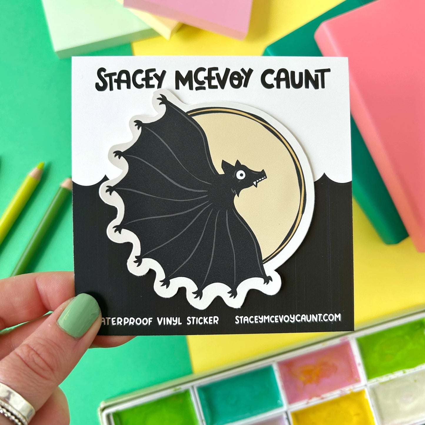 Stacey McEvoy Caunt - Medieval Bat Sticker: Loose Stickers