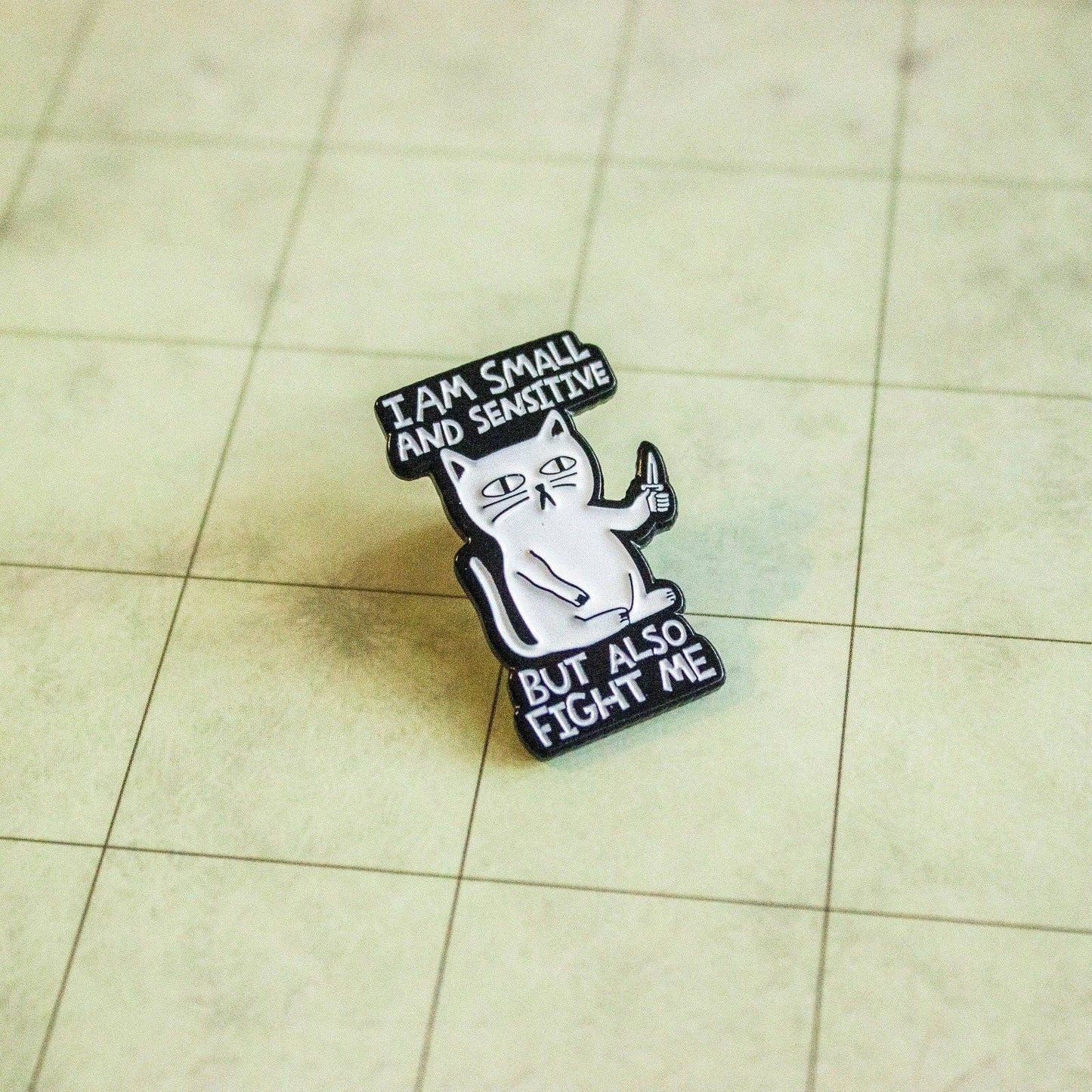 Mystery Dice Goblin - DnD Gift I Am Small And Sensitive But Also Fight Me Cat Pin