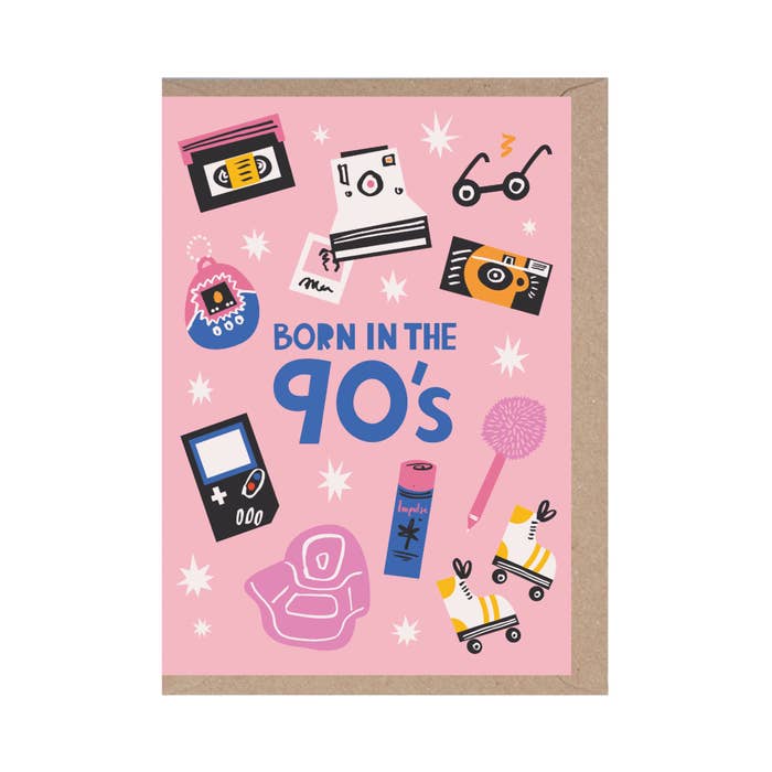 Rumble Cards - Born in the 90s - Birthday Card - 1990 - Nostalgic