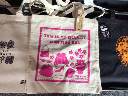 Charity Shop Tote Bag - The Weepy Sweet Pea