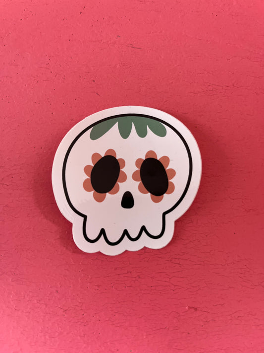 Strawberry skull sticker