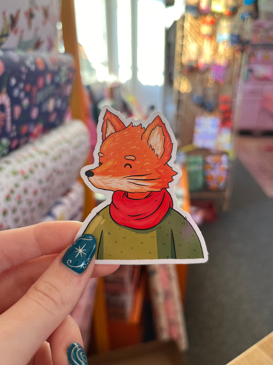 Holiday fox sticker - Alice Illustrate