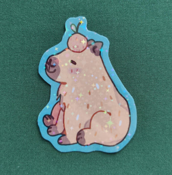 Holo capybara sticker - illuroses